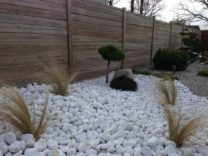 piedras diseñar patio exterior jardin
